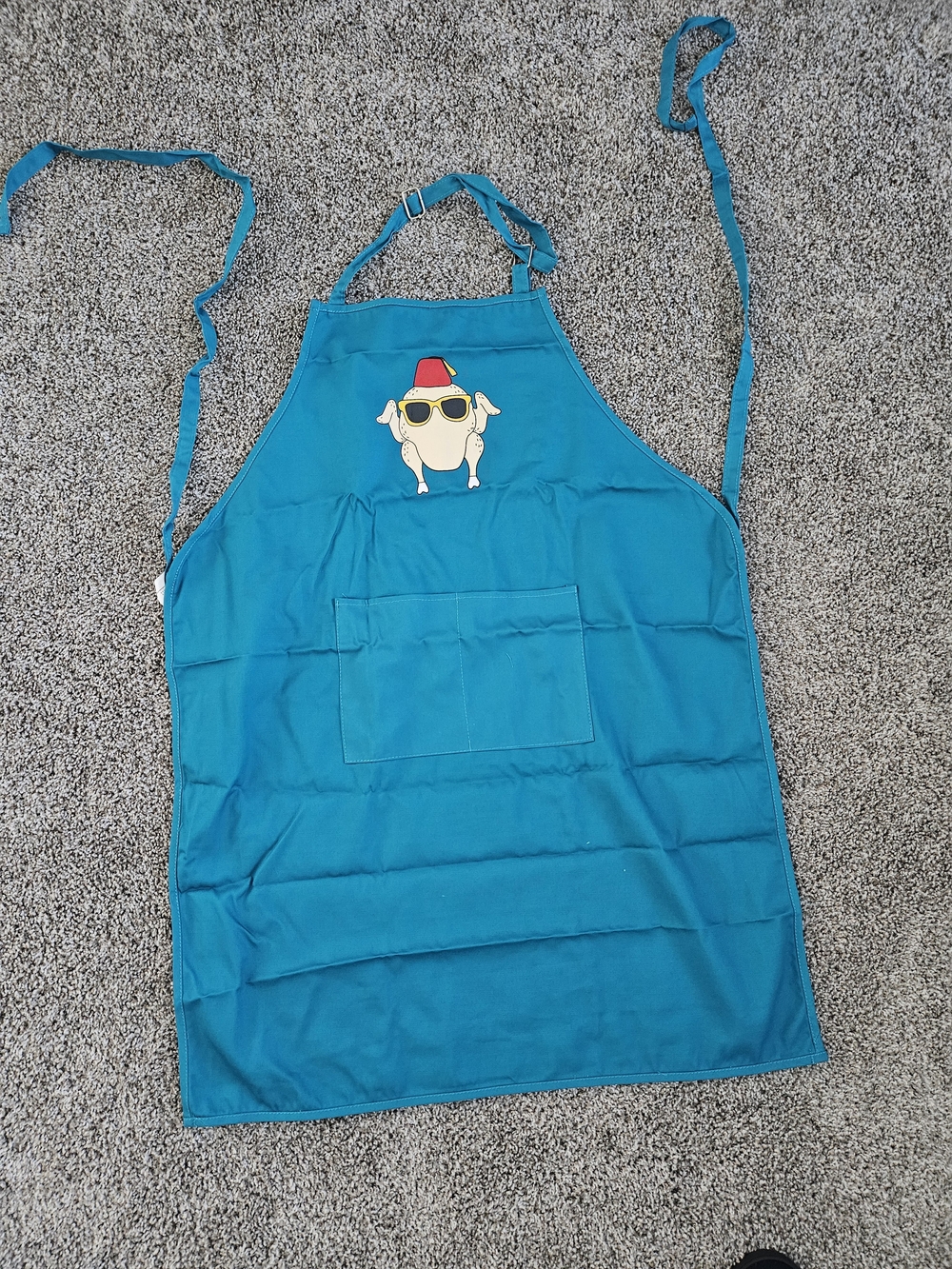 Friends Thanksgiving Themed Teal Apron